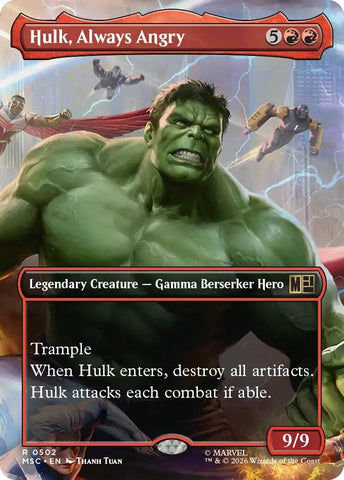 Image for Hulk, Always Angry (Borderless) (502) (Commander: Marvel Super Heroes) - Magic: The Gathering