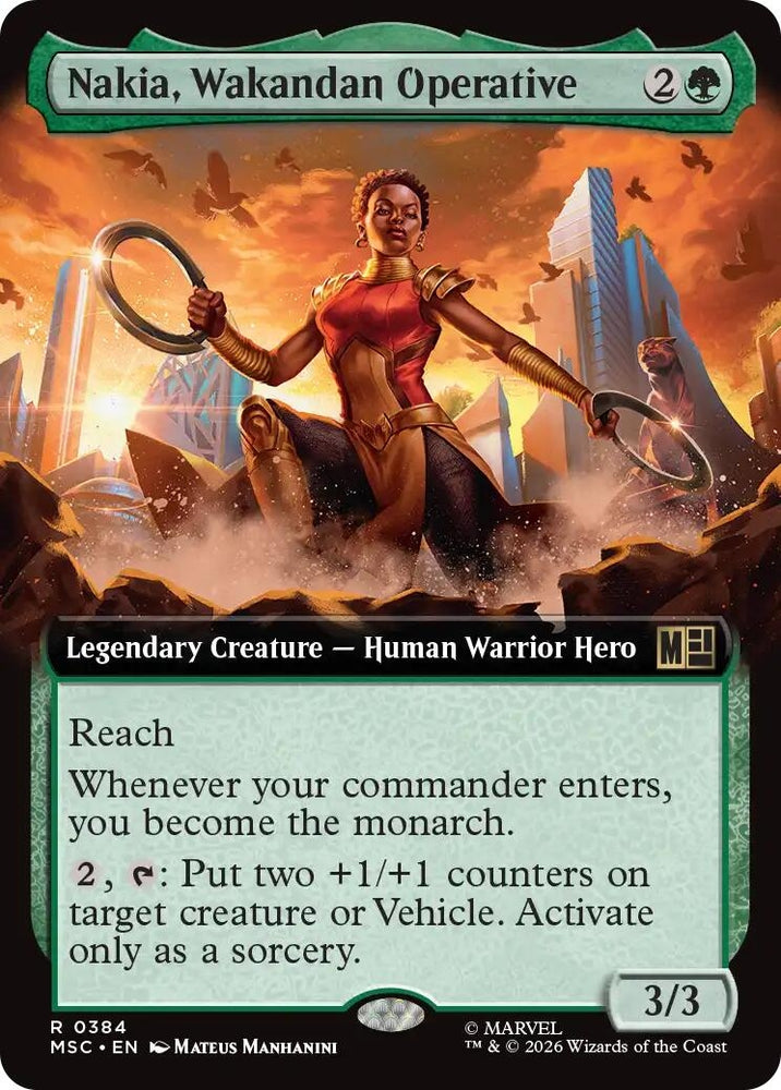 Image for Nakia, Wakandan Operative (Extended Art) (384) (Commander: Marvel Super Heroes) - Magic: The Gathering
