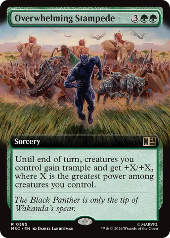 Image for Overwhelming Stampede (Extended Art) (385) (Commander: Marvel Super Heroes) - Magic: The Gathering