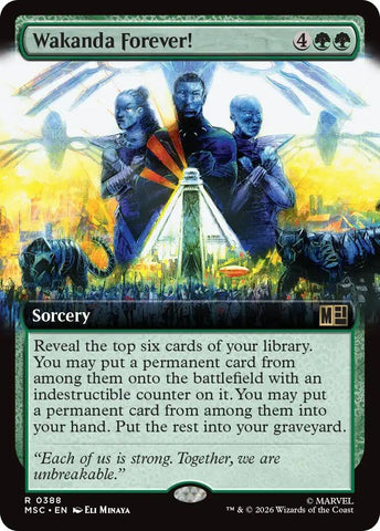 Image for Wakanda Forever! (Extended Art) (388) (Commander: Marvel Super Heroes) - Magic: The Gathering