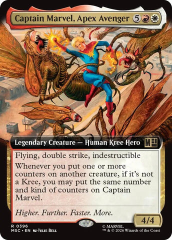 Image for Captain Marvel, Apex Avenger (Extended Art) (396) (Commander: Marvel Super Heroes) - Magic: The Gathering