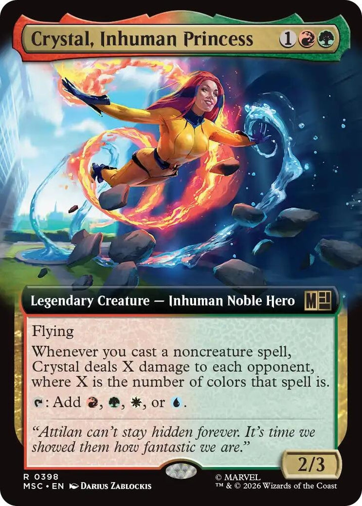 Image for Crystal, Inhuman Princess (Extended Art) (398) (Commander: Marvel Super Heroes) - Magic: The Gathering