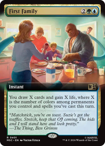 Image for First Family (Extended Art) (401) (Commander: Marvel Super Heroes) - Magic: The Gathering