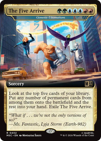 Image for The Five Arrive - Genesis Ultimatum (Extended Art) (402) (Commander: Marvel Super Heroes) - Magic: The Gathering