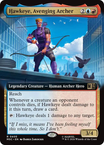 Image for Hawkeye, Avenging Archer (Extended Art) (405) (Commander: Marvel Super Heroes) - Magic: The Gathering