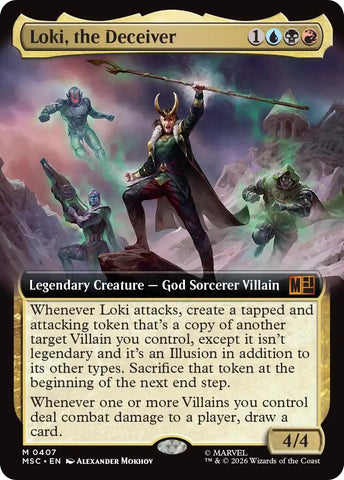 Image for Loki, the Deceiver (Extended Art) (407) (Commander: Marvel Super Heroes) - Magic: The Gathering