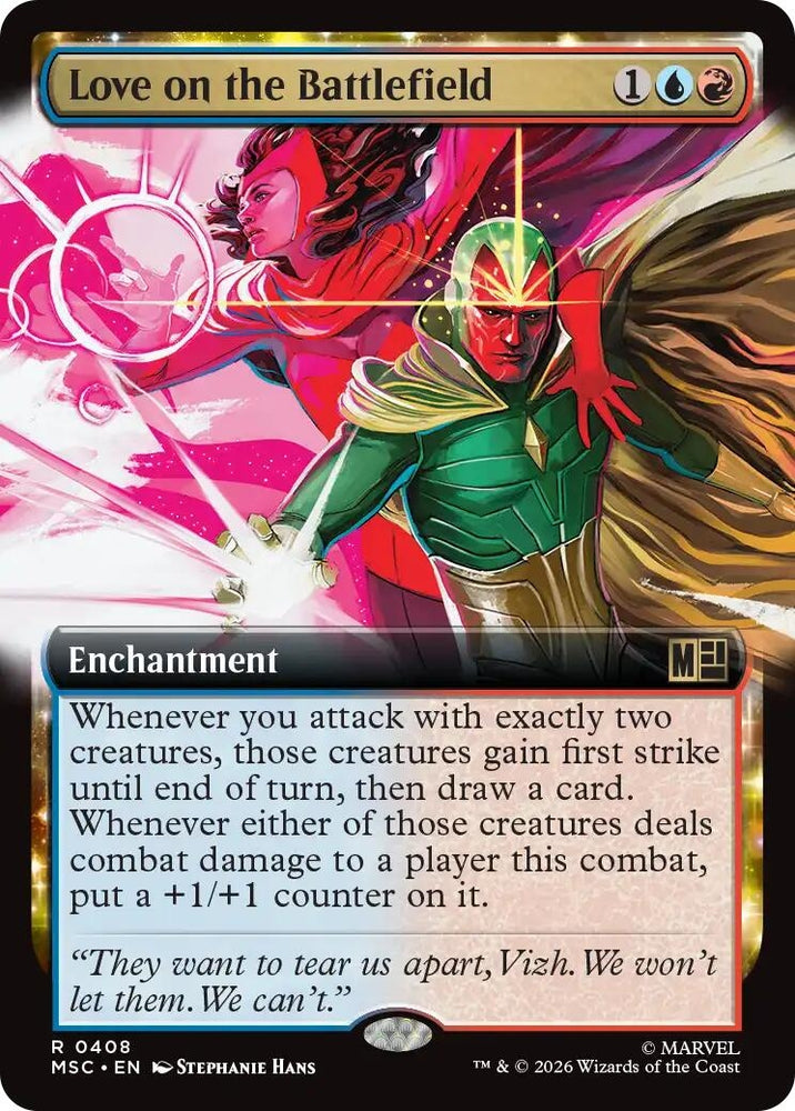 Image for Love on the Battlefield (Extended Art) (408) (Commander: Marvel Super Heroes) - Magic: The Gathering