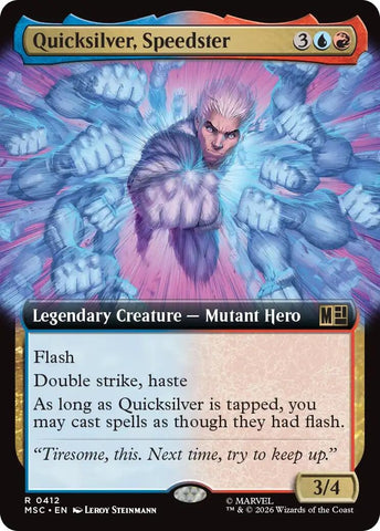 Image for Quicksilver, Speedster (Extended Art) (412) (Commander: Marvel Super Heroes) - Magic: The Gathering