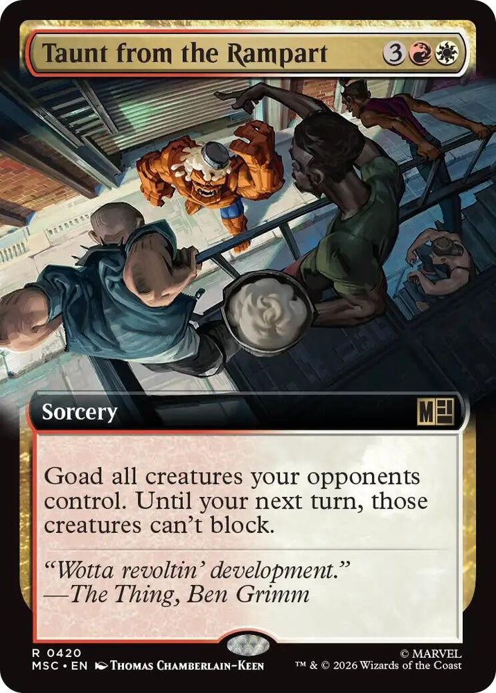 Image for Taunt from the Rampart (Extended Art) (420) (Commander: Marvel Super Heroes) - Magic: The Gathering