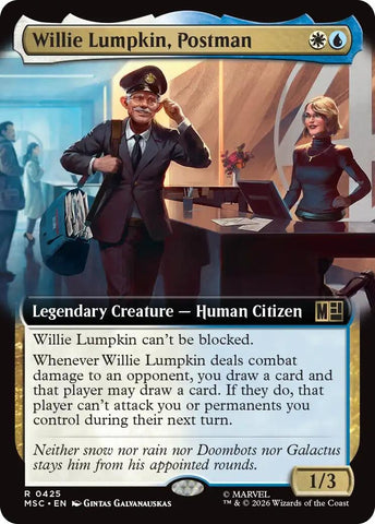 Image for Willie Lumpkin, Postman (Extended Art) (425) (Commander: Marvel Super Heroes) - Magic: The Gathering