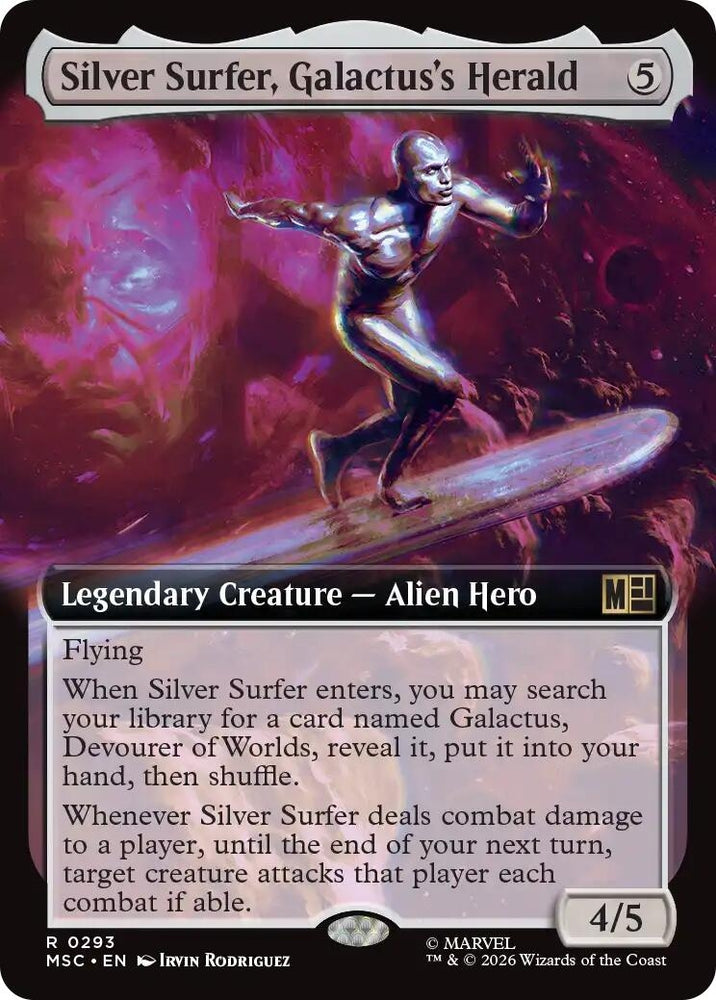 Image for Silver Surfer, Galactus's Herald (Extended Art) (293) (Commander: Marvel Super Heroes) - Magic: The Gathering