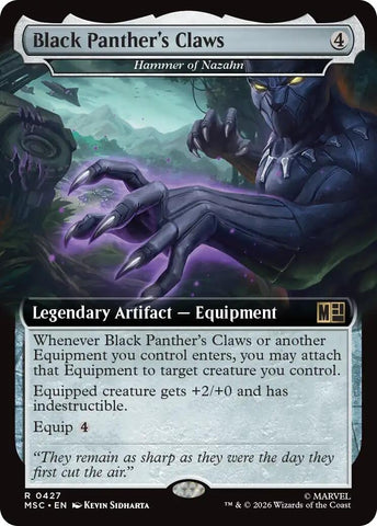Image for Black Panther's Claws (Extended Art) (427) (Commander: Marvel Super Heroes) - Magic: The Gathering