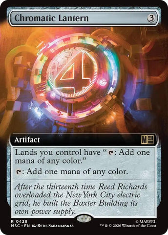 Image for Chromatic Lantern (Extended Art) (428) (Commander: Marvel Super Heroes) - Magic: The Gathering