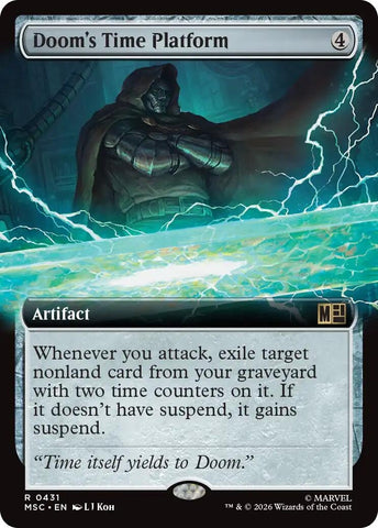 Image for Doom's Time Platform (Extended Art) (431) (Commander: Marvel Super Heroes) - Magic: The Gathering