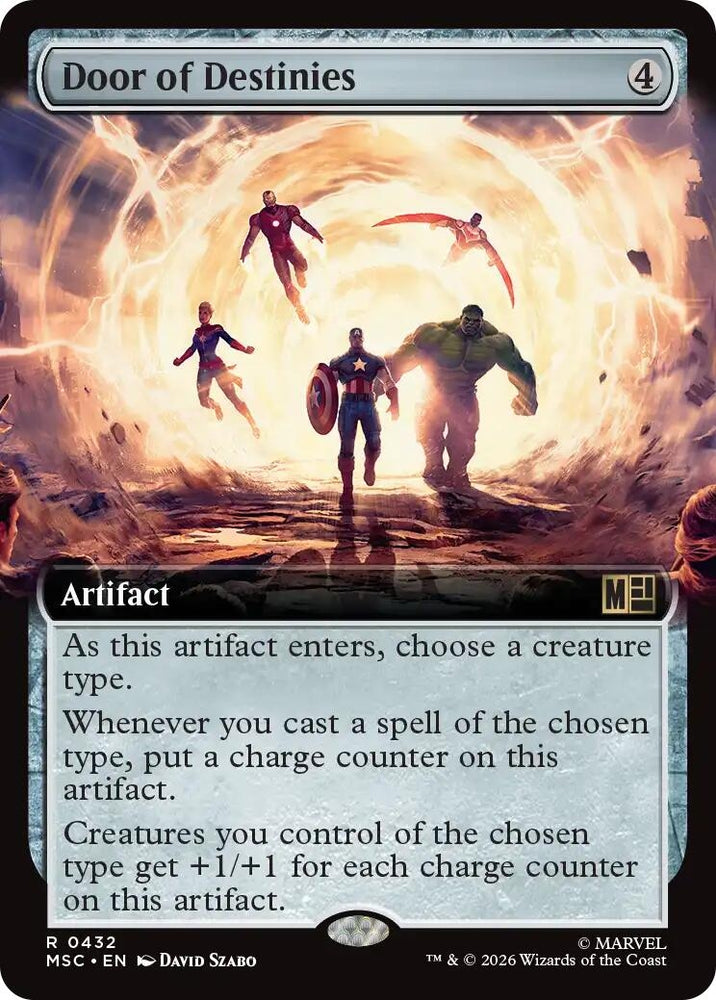 Image for Door of Destinies (Extended Art) (432) (Commander: Marvel Super Heroes) - Magic: The Gathering