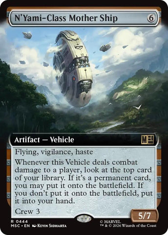 Image for N'Yami-Class Mother Ship (Extended Art) (444) (Commander: Marvel Super Heroes) - Magic: The Gathering