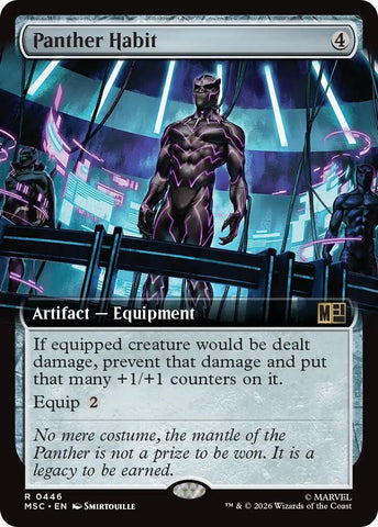 Image for Panther Habit (Extended Art) (446) (Commander: Marvel Super Heroes) - Magic: The Gathering
