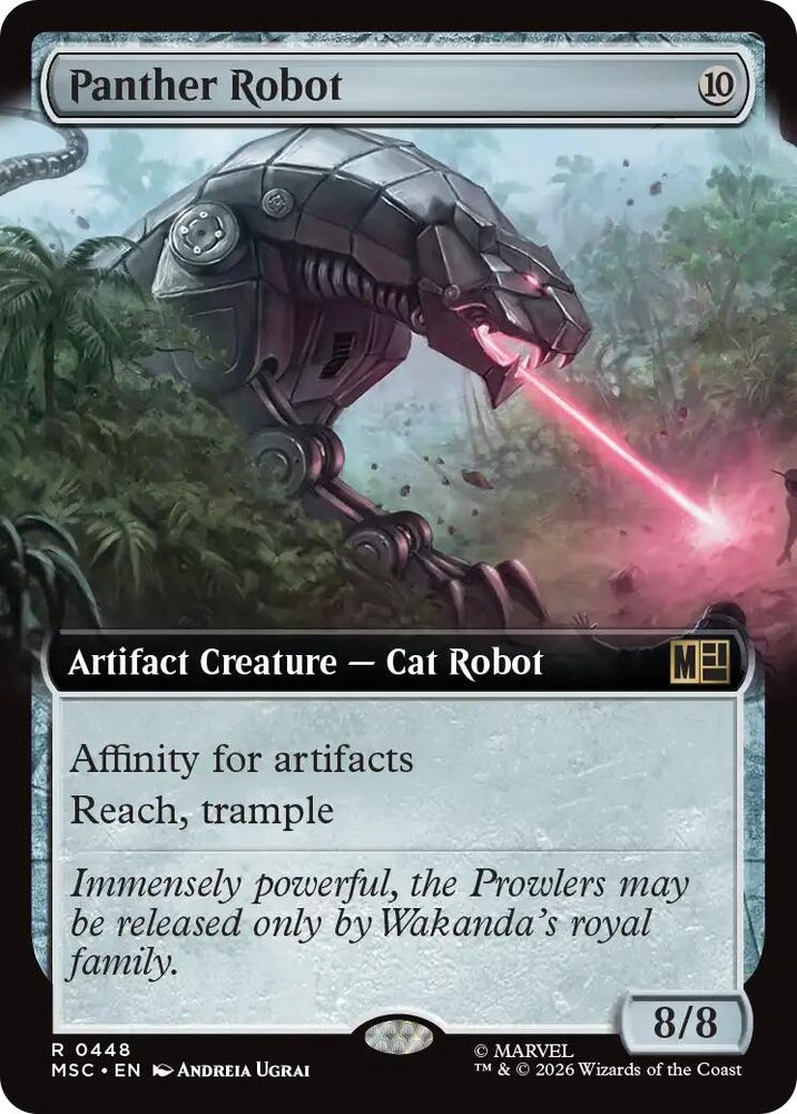 Image for Panther Robot (Extended Art) (448) (Commander: Marvel Super Heroes) - Magic: The Gathering