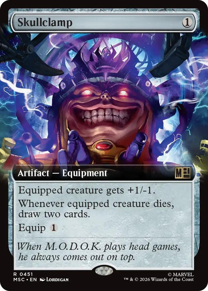 Image for Skullclamp (Extended Art) (451) (Commander: Marvel Super Heroes) - Magic: The Gathering
