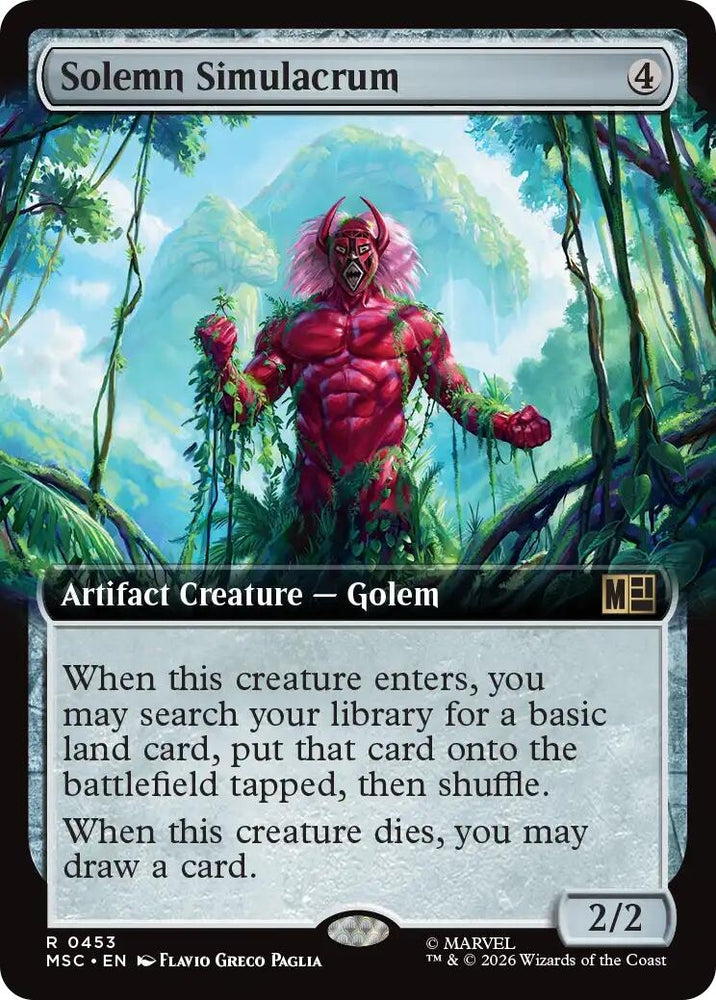 Image for Solemn Simulacrum (Extended Art) (453) (Commander: Marvel Super Heroes) - Magic: The Gathering