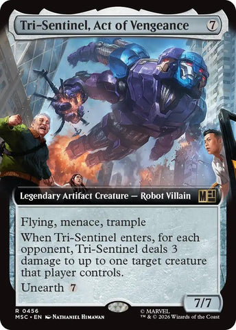 Image for Tri-Sentinel, Act of Vengeance (Extended Art) (456) (Commander: Marvel Super Heroes) - Magic: The Gathering