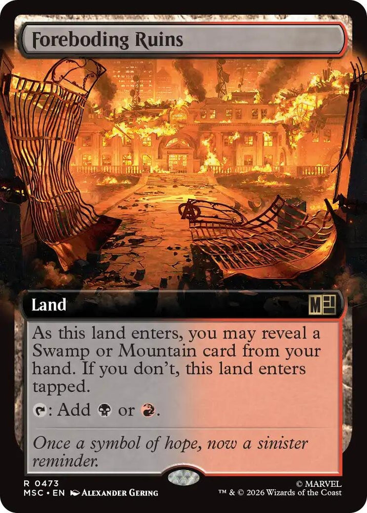 Image for Foreboding Ruins (Extended Art) (473) (Commander: Marvel Super Heroes) - Magic: The Gathering
