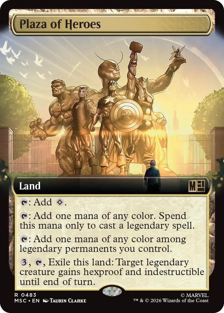 Image for Plaza of Heroes (Extended Art) (483) (Commander: Marvel Super Heroes) - Magic: The Gathering