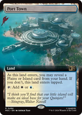 Image for Port Town (Extended Art) (484) (Commander: Marvel Super Heroes) - Magic: The Gathering