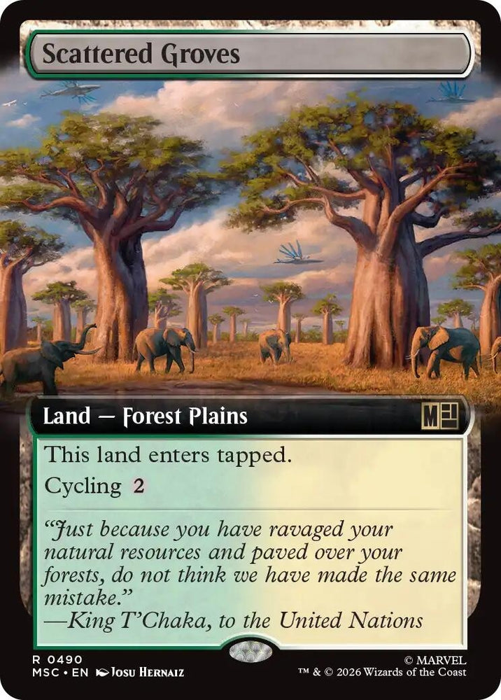 Image for Scattered Groves (Extended Art) (490) (Commander: Marvel Super Heroes) - Magic: The Gathering