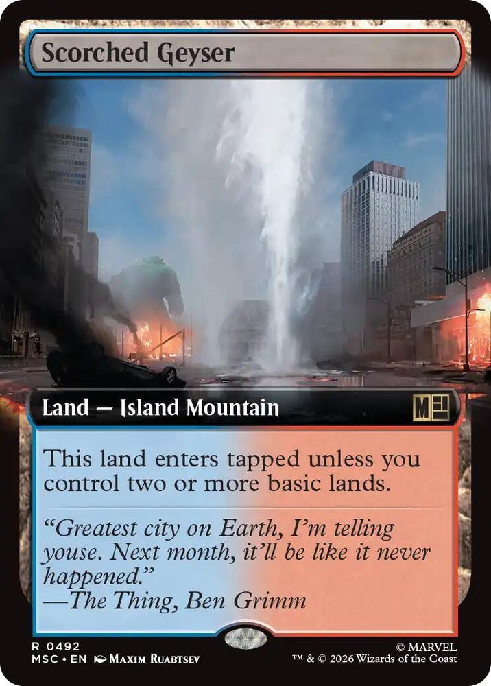Image for Scorched Geyser (Extended Art) (492) (Commander: Marvel Super Heroes) - Magic: The Gathering