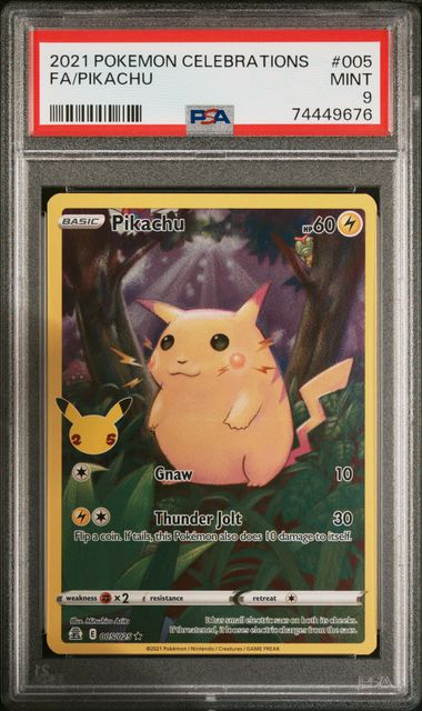 2021 POKEMON CELEBRATIONS #005 FA/PIKACHU PSA 9