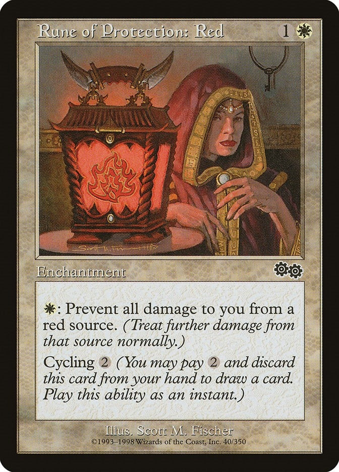 Image for Rune of Protection: Red (40) [Urza's Saga]