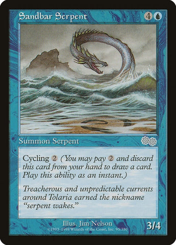 Image for Sandbar Serpent (95) [Urza's Saga]