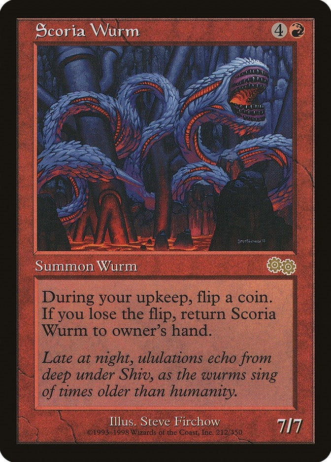 Image for Scoria Wurm (212) [Urza's Saga]