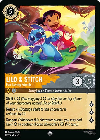 Image for Lilo & Stitch - Fun-Loving Friends (31/204) (Attack of the Vine!) (13) - Disney Lorcana