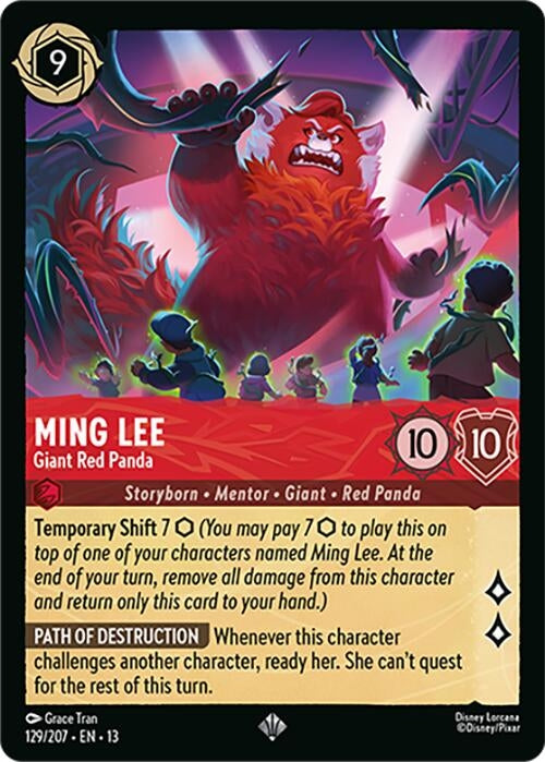 Image for Ming Lee - Giant Red Panda (129/204) (Attack of the Vine!) (13) - Disney Lorcana