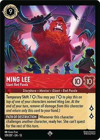 Image for Ming Lee - Giant Red Panda (129/204) (Attack of the Vine!) (13) - Disney Lorcana