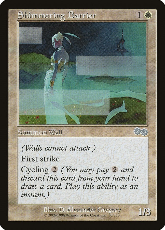 Image for Shimmering Barrier (50) [Urza's Saga]