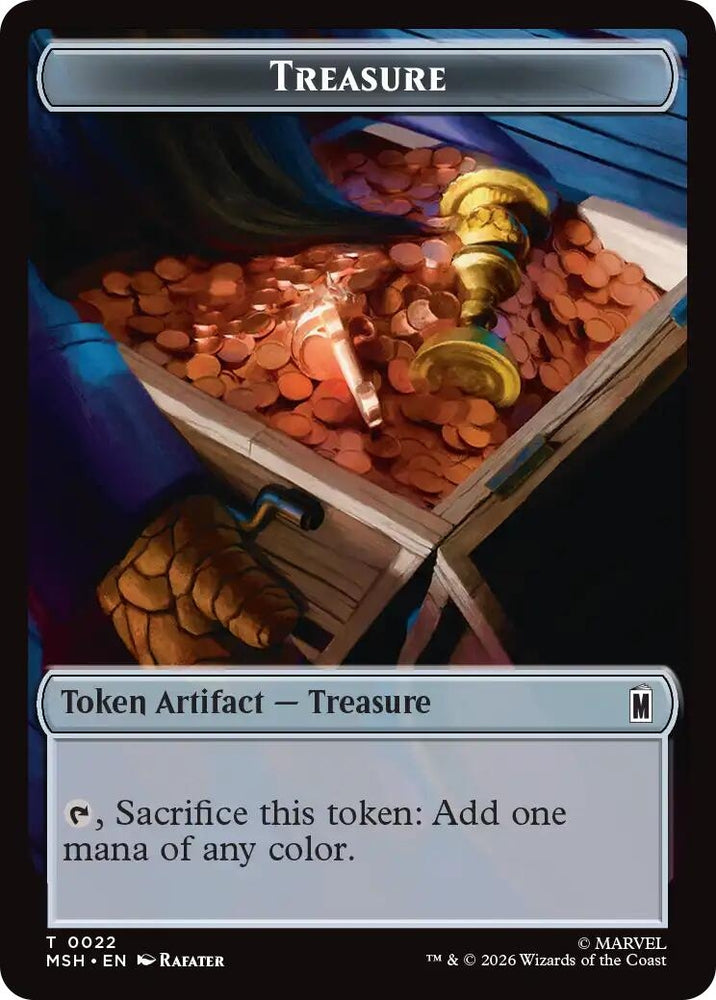 Image for Treasure (0022) // Construct (0014) Double-Sided Token (22 // 14) (Commander: Marvel Super Heroes) (MSC) - Magic: The Gathering