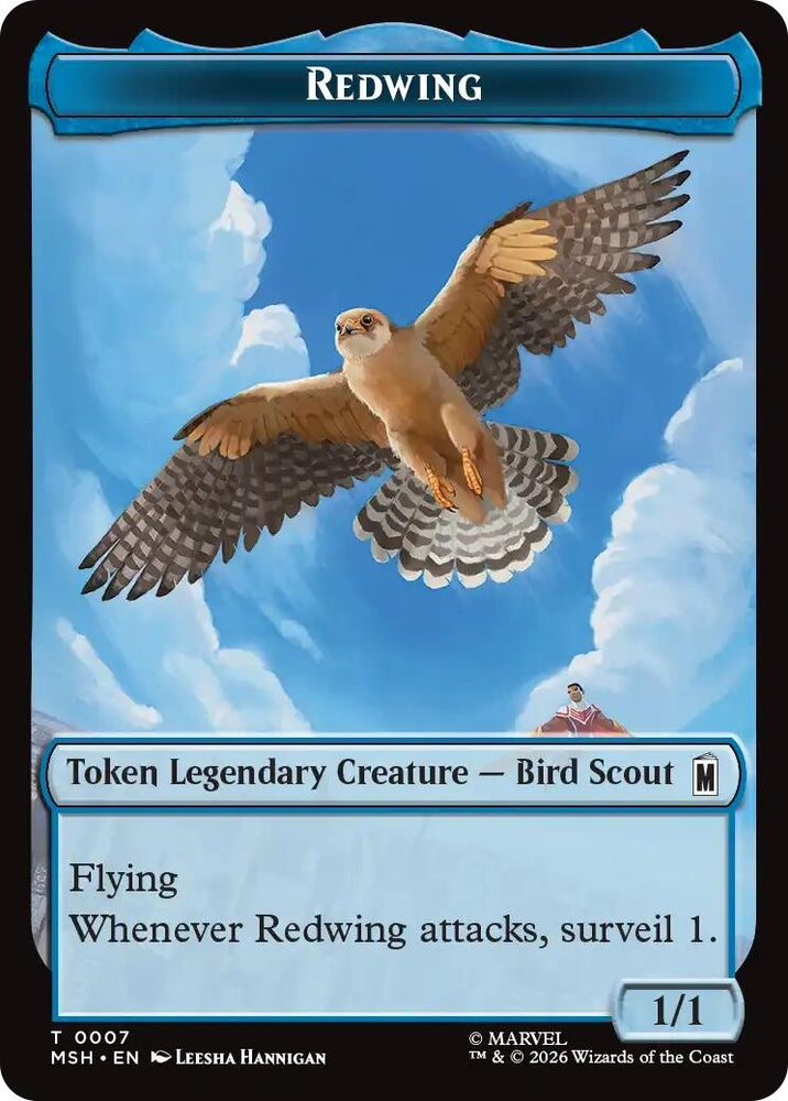 Image for Redwing // Zabu Double-Sided Token (7 // 16) (Marvel Super Heroes) (MSH) - Magic: The Gathering