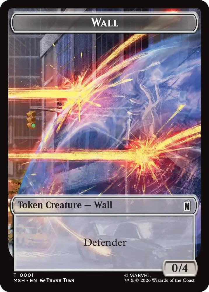 Image for Wall // Alien Double-Sided Token (1 // 11) (Marvel Super Heroes) (MSH) - Magic: The Gathering
