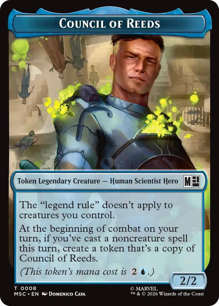 Image for Council of Reeds (0008) // Construct (0014) Double-Sided Token (8 // 14) (Commander: Marvel Super Heroes) (MSC) - Magic: The Gathering