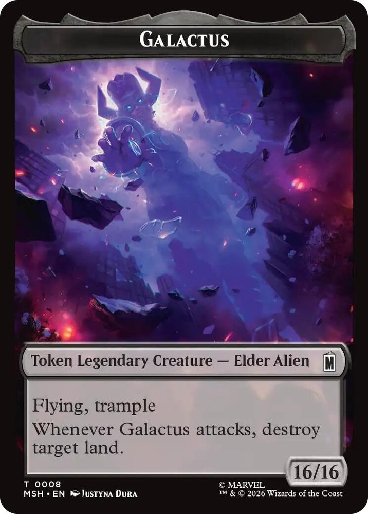 Image for Galactus // Squirrel Double-Sided Token (8 // 14) (Marvel Super Heroes) (MSH) - Magic: The Gathering