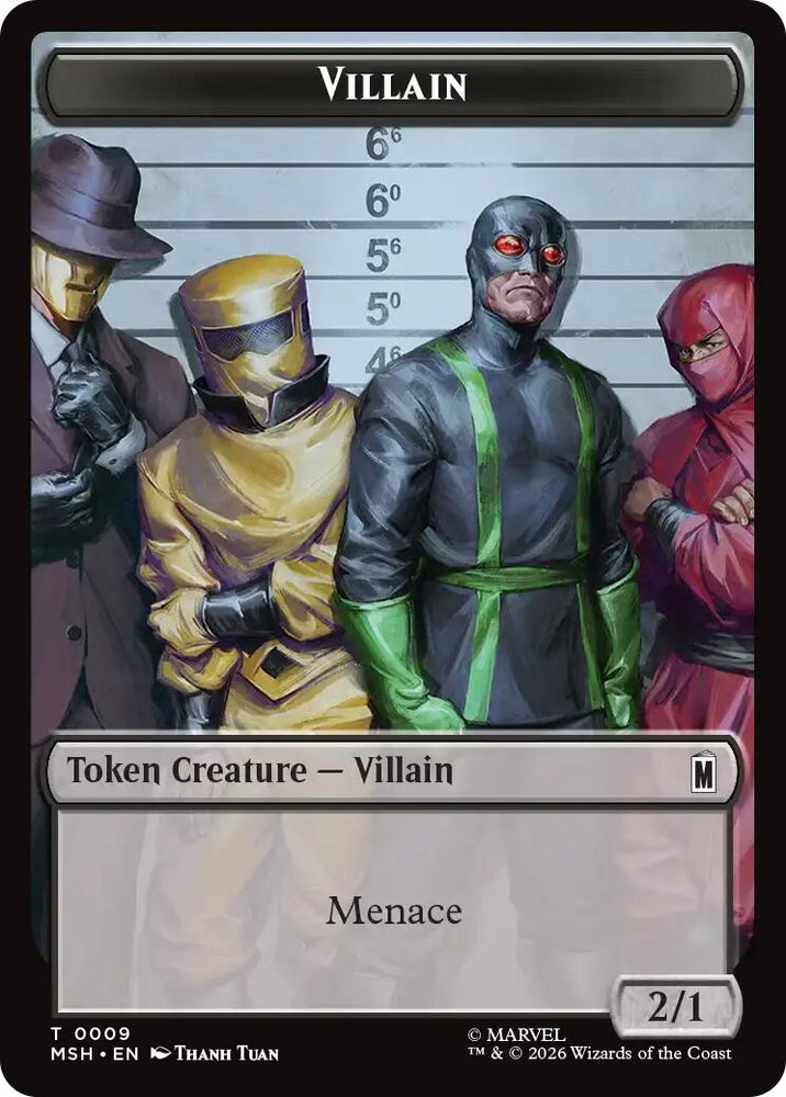 Image for Villain // Soldier Double-Sided Token (9 // 3) (Marvel Super Heroes) (MSH) - Magic: The Gathering