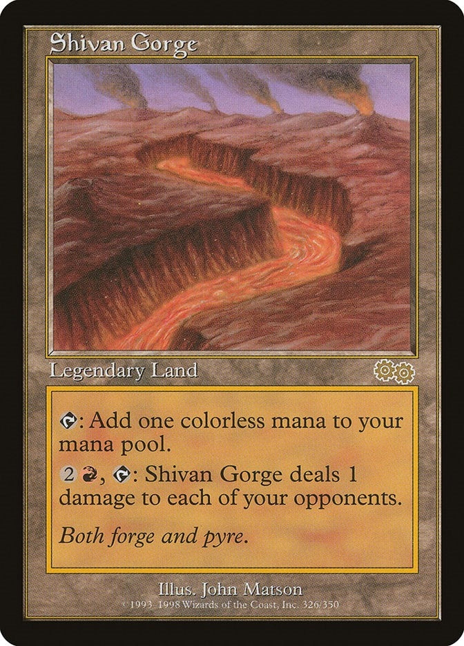 Image for Shivan Gorge (326) [Urza's Saga]