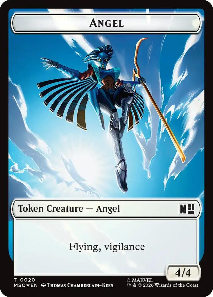 Image for Angel (0020) // Vibranium (0031) Double-Sided Token (Surge Foil) (20 // 31) (Commander: Marvel Super Heroes) (MSC) - Magic: The Gathering