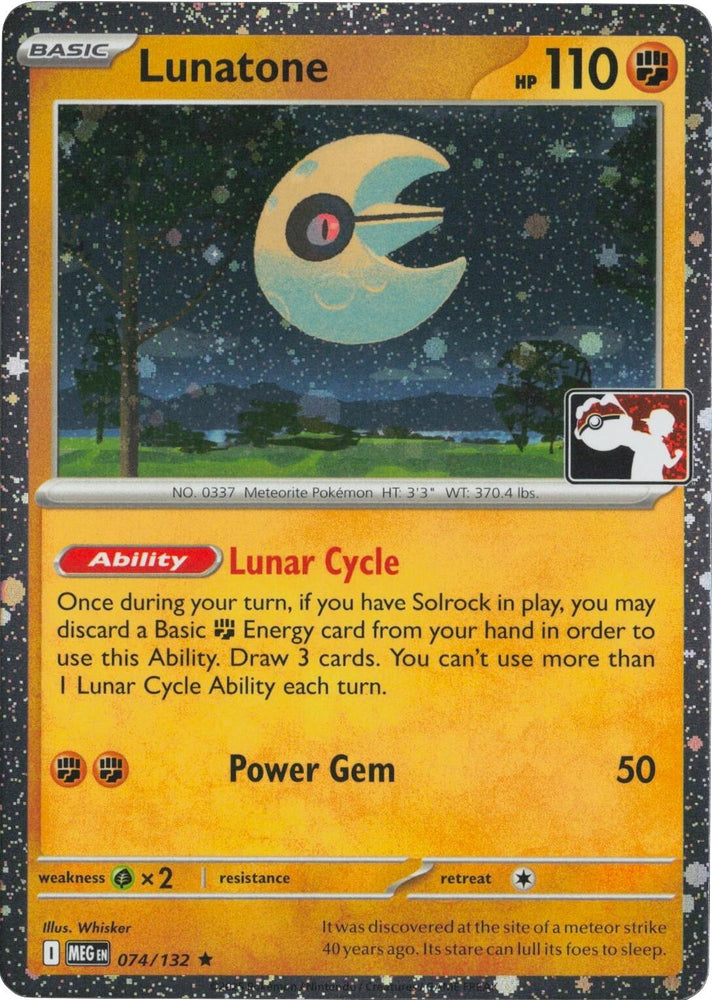 Image for Lunatone - 074/132 (Cosmos Holo) (074/132) (Prize Pack Series Cards) - Pokemon