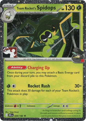 Image for Team Rocket's Spidops - 020/182 (Cosmos Holo) (020/182) (Prize Pack Series Cards) - Pokemon