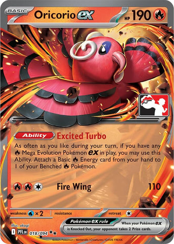 Image for Oricorio ex (018/094) (Prize Pack Series Cards) - Pokemon