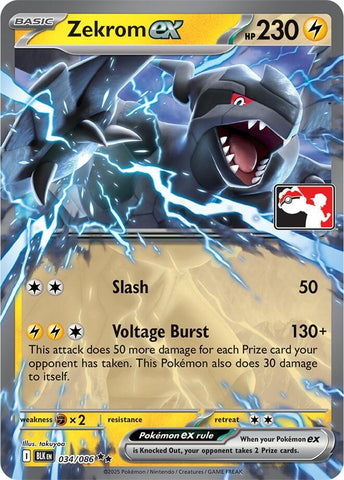Image for Zekrom ex - 034/086 (Right Stamp) (034/086) (Prize Pack Series Cards) - Pokemon